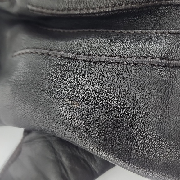 Coach Black Leather and Cashmere Gloves - Picture 3 of 8